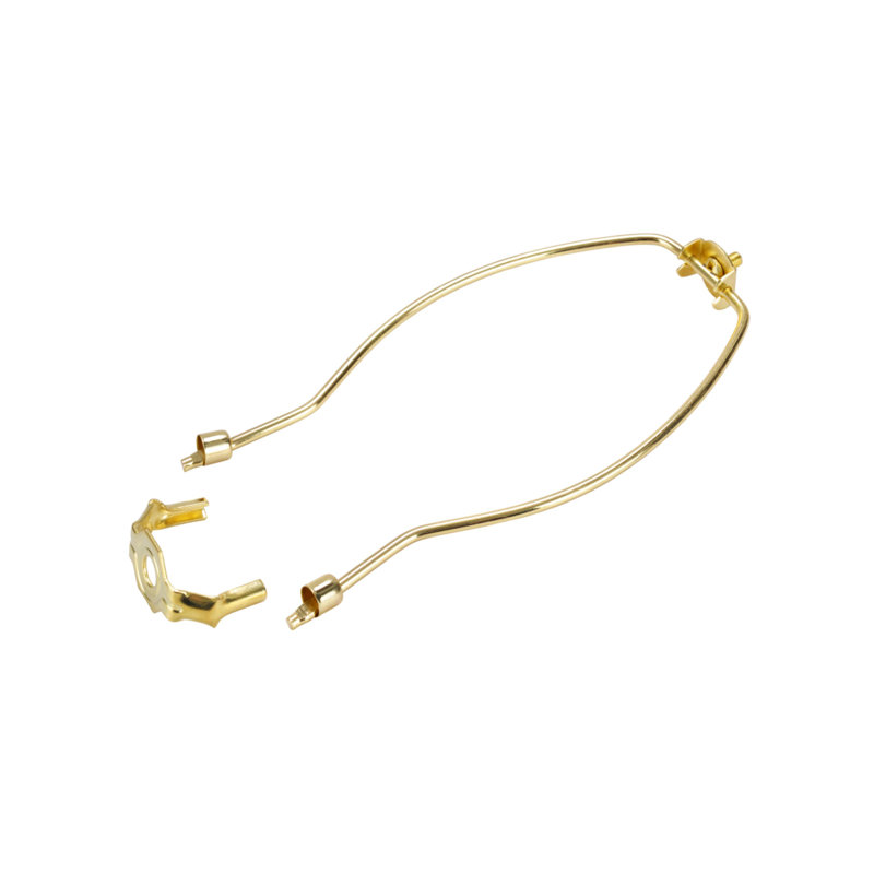 Lamp Harp, 10" H x 4.5" W x 0.8" D, Polished Brass
