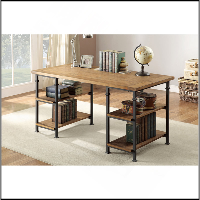 Table de bureau vintage 1 pièce avec 4 tablettes ouvertes