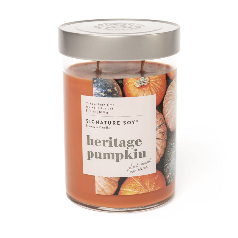 Bougie parfumée à la citrouille Signature, Pot de 21 oz