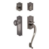 Parthenon Handleset with Single Cylinder Deadbolt and Door Knob and Rosette