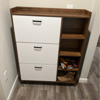 22 Pair Shoe Storage Cabinet Loon Peak Finish: Oak