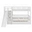 Lit superposé robuste, glissière de rangement d'escalier de rangement utile et lit gigogne-129862325