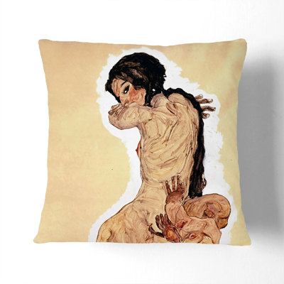 Nude Woman Square Throw Cushion