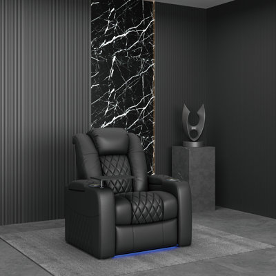 Power Reclining LED Lighted Home Theater Seating