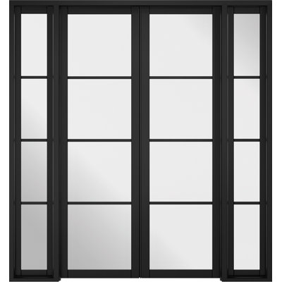 Soho Clear Glazed Primed Black Internal Door W6