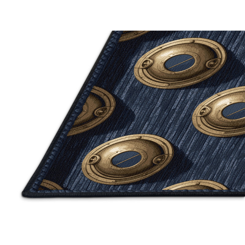  Tapis nautique lavable avec casques de plongée, Rond 4 pi