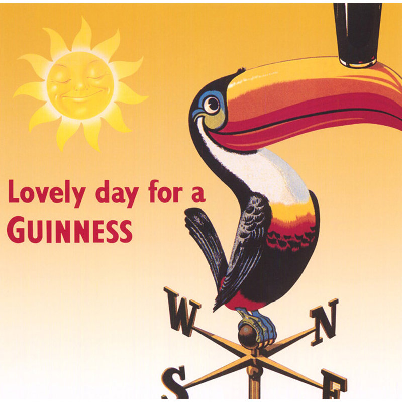 Guinness - Toucan, H 15 po x l 15 po