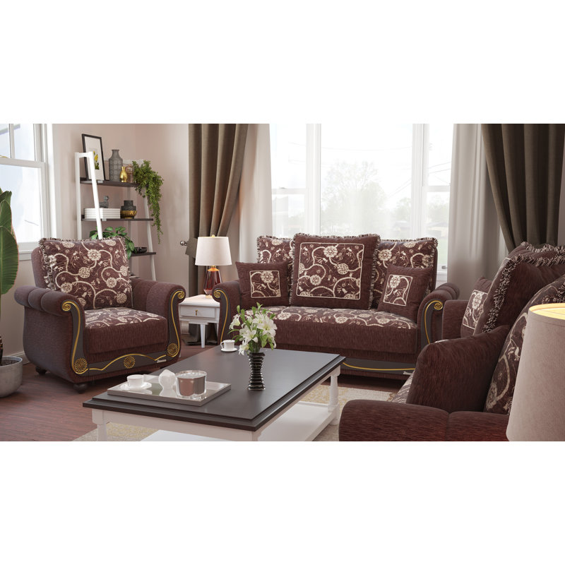 Causeuse convertible avec rangement Collection, Brun