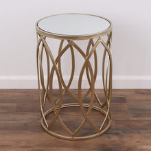 Margueriette Mirrored Glass Top Nesting Tables, Gold