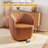 Classic Tuffted Upholstered Swivel Barrel Chair with Unique Recessed Arms-1773570332
