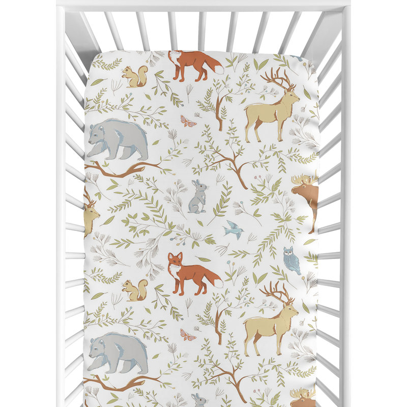 Drap-housse pour lit de bébé Woodland Toile