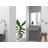 Juniper 24" Wall Mounted Solid Surface Floating Bathroom Sink with Concealed Drain - Gray-68882761