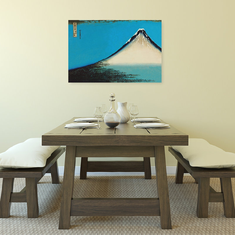 «Mount Fuji Classic Abstract Contemporary Mountain Landscape», reproduction d'art murale, H 24 po x l 36 po