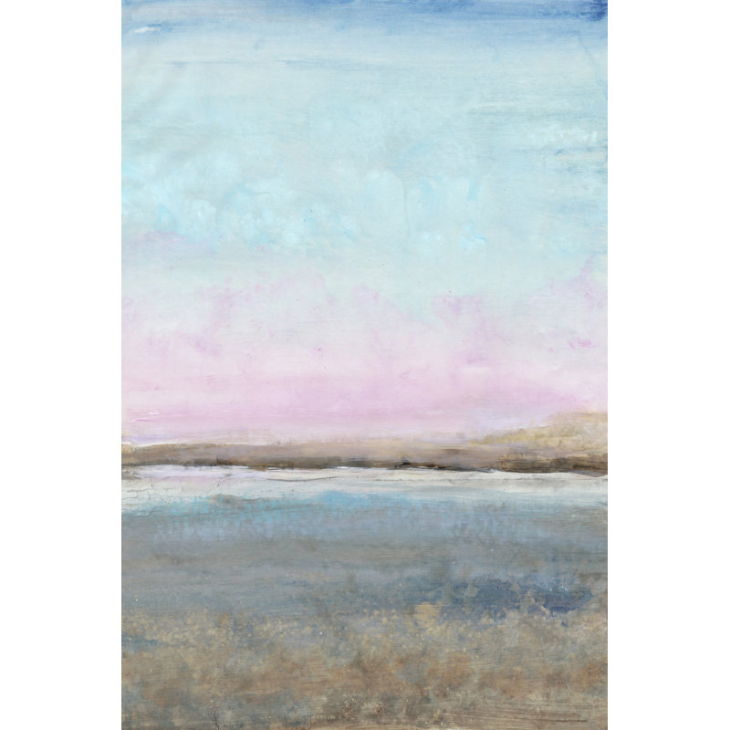 «Pink Horizon II» par Timothy O 'Toole - peinture sur toile tendue, H 36 po x l 24 po x P 1,25 po