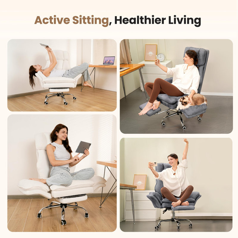 Desk Office Chair, Big and Tall Ergonomic Office Chair, 200KG Adjustable High Back Computer Chair,Executive Swivel Chair with Footrest and Lumbar Support