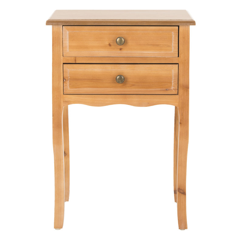 Bhavishya 18'' W Solid Wood Nightstand, Red Maple