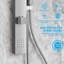 Shower Panel Tower System, Shower Trim Kit, Rainfall Waterfall Shower Head With Handheld, 2 Body Jets