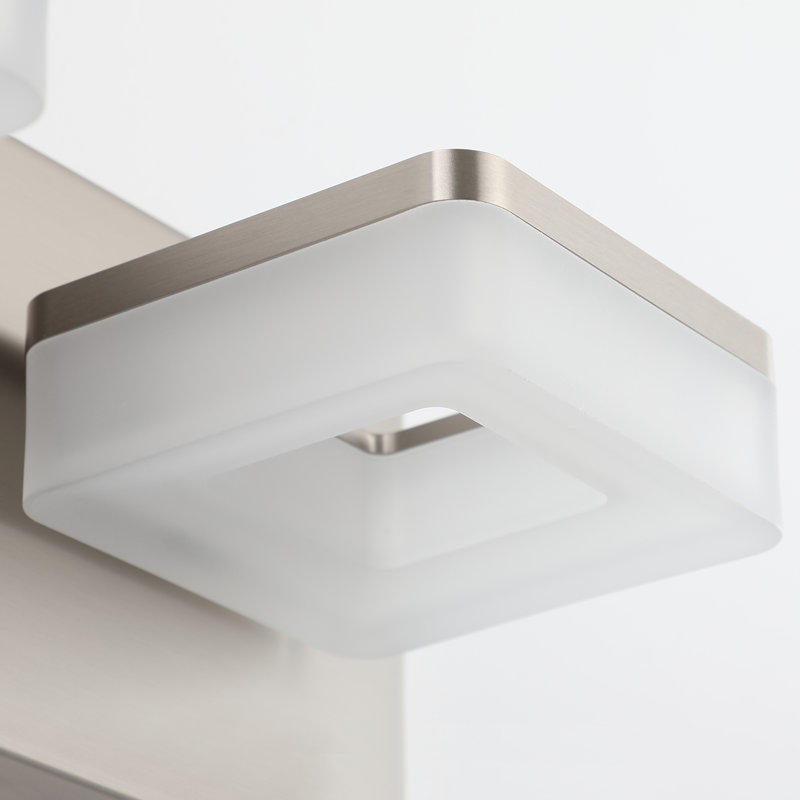 Luminaire de salle de bain à DEL Rahmone, haute transmittance et intensité variable avec tête rotative à 270 °, Nickel