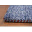 Grand tapis carré bleu fait à la main de style Gabbeh 12 x 12