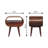 Wood Large Chestnut Circular Open Bedside