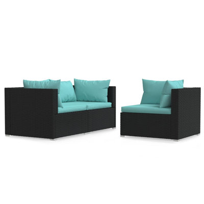 Vogele 55.1" Wide Square Patio Sofa with Cushions