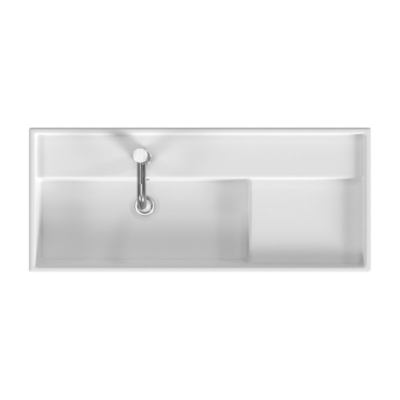 INTEGRA CONSOLE SINK, WHITE, CHROME, SINGLE HOLE DRILLING