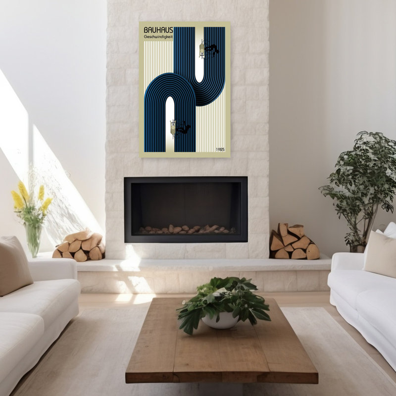 Art contemporain, art géométrique minimaliste abstrait, H 48 po x l 32 po