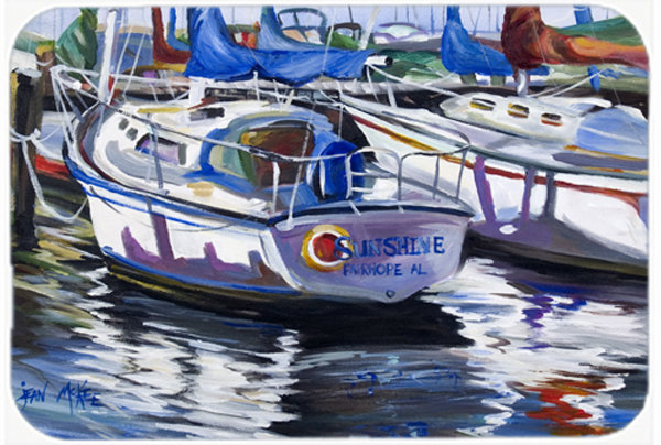 Planche à découper en verre caroline trésors de soleil Sailboat
