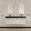 Meuble-lavabo mural 60 po avec lavabo double en résine épaisse-283821488