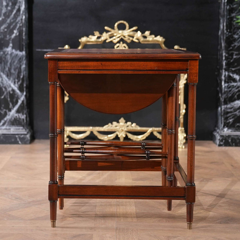 Ensemble table haute avec dessus en cuir