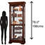 Bernadette Solid Wood Lighted Curio Cabinet