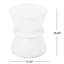 Table d'appoint en béton léger, design élégant et d'extérieur élégant, blanc antique, l 15,88 po x P 15,88 po, H 18,33 po, aucune table de béton requise. Assemblage moderne. Compléments de décor
