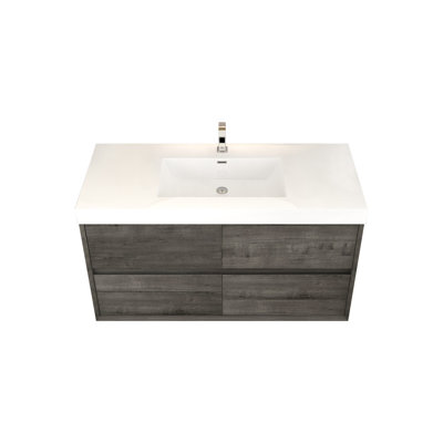 Ensemble de meuble-lavabo mural simple 47 po