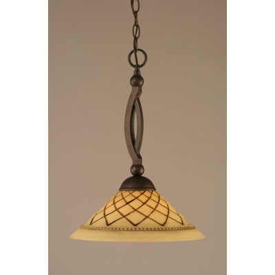 Bow Chain Hung Pendant Glass