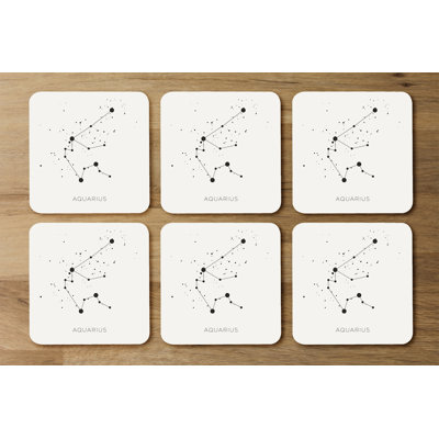 Square 6 Piece Coaster Set