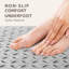 Tapis de bain antidérapant pour baignoire: tapis de baignoire de 39 po x 17 po avec attrape-cheveux│Grande tringle pour tapis de douche intérieure Inside Lavable à la machine (gris)