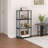 4-Tier 43.3" Corner Shelf, Open Shelves for Display and Storage-434006502