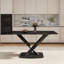 Table de bout contemporaine en pierre artificielle à bord droit avec pieds en métal-1987160105-1987160111-1972619757