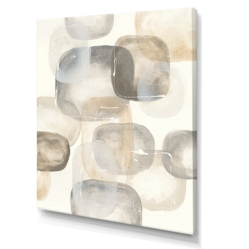 Impression sur toile pierre zen, reproduction de spa gris neutre - Pierres grises ovales neutres II