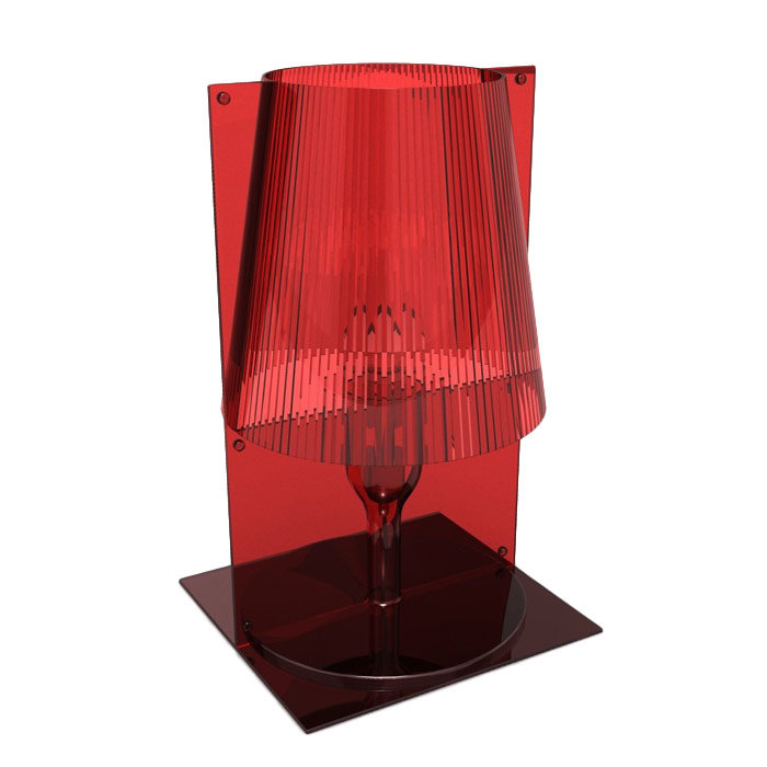 Lampe de table Take par Ferruccio Laviani, Rouge