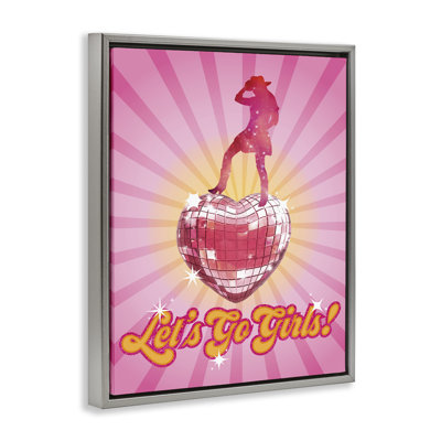 «Let Go Girls Disco», art mural encadré flottant par Susan Arnot