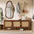 Danaisa 55.12" W Shoe Storage Bench with Rattan Doors