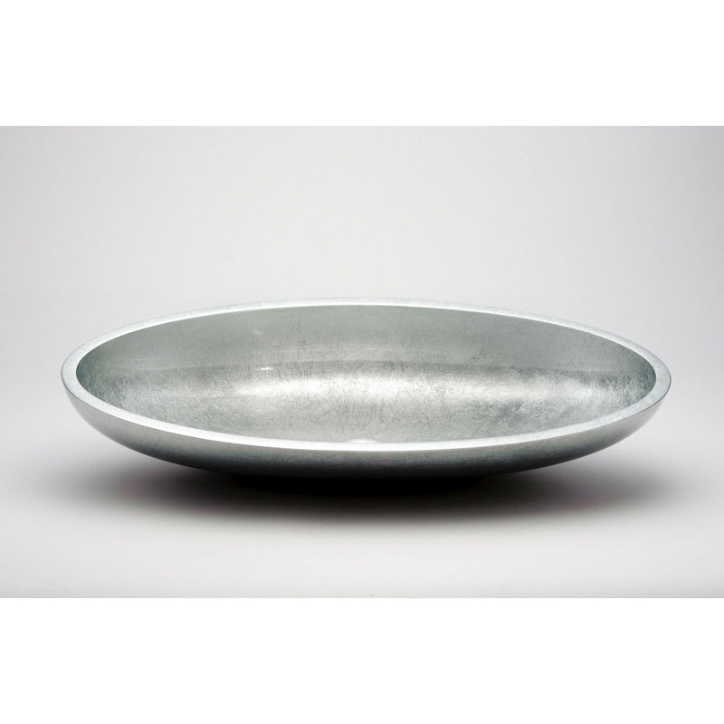 Vetro Freddo 25.6'' L Bathroom Sink, Silver Leaf