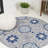 Leto Medallion Blue/Gray Indoor/Outdoor Rug-304572756