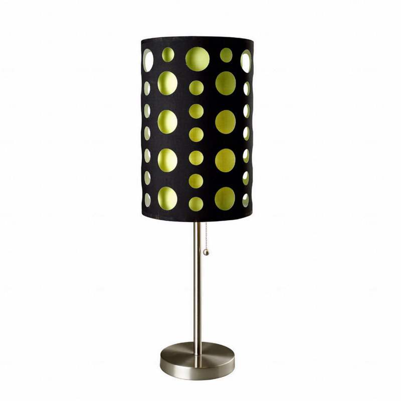 Lampe de table - 33 po de haut en métal, design rétro, Vert