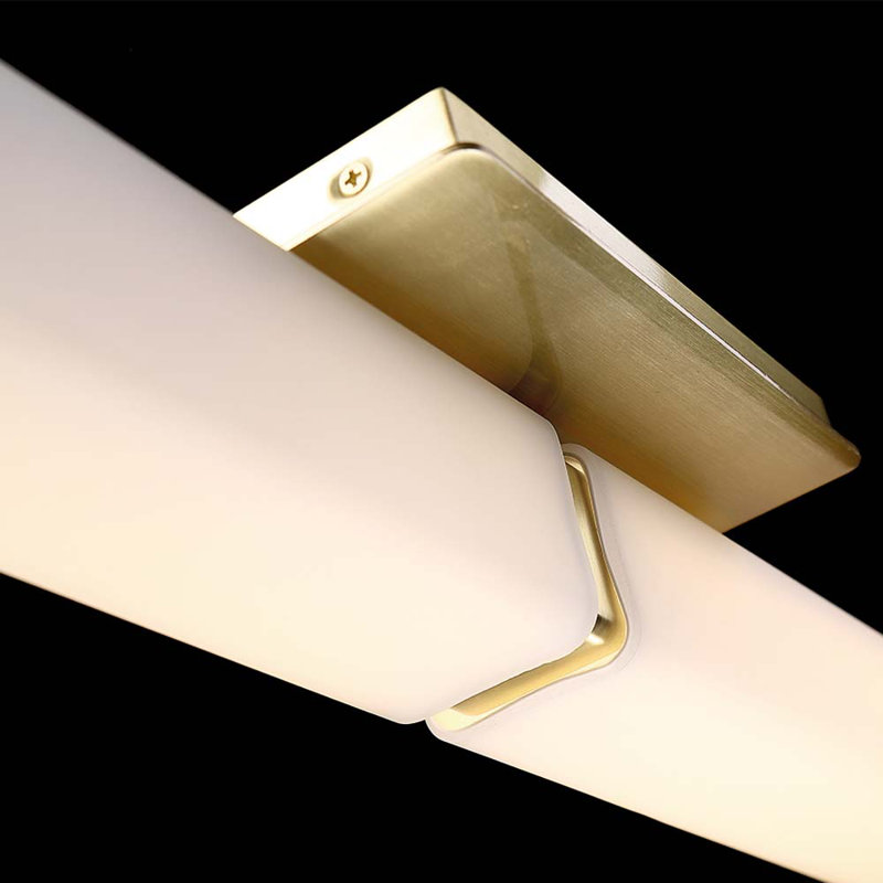 Erby LED Flush Mounted Sconce, Brushed Brass, 3500K, 5" H x 39" W x 3" D