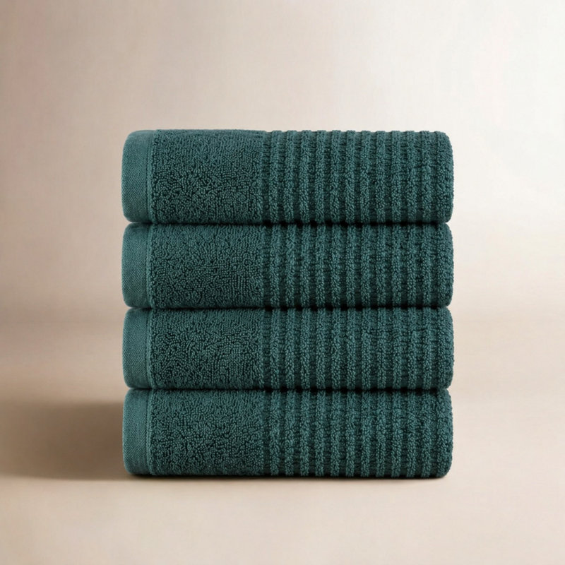 Earline Turkish Cotton Hand Towel Set, Green