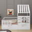 Cadres de lit simple pour enfants, lit simple avec 2 tiroirs de rangement et garde-corps-2045678557