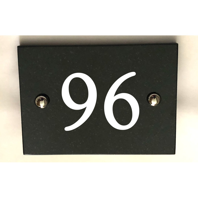 Brumby 10cm H Reflective Stone House Number, 96