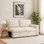 Ompa Modular Armless Sofa With Storage, Boucle, 52 Inch